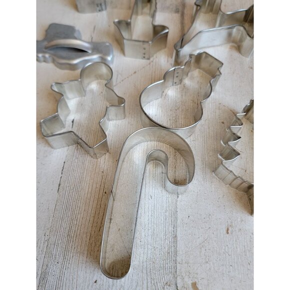 Vintage cookie cutters snowman tree candy cane candle kitchen‎ Xmas accessory - Picture 7 of 13